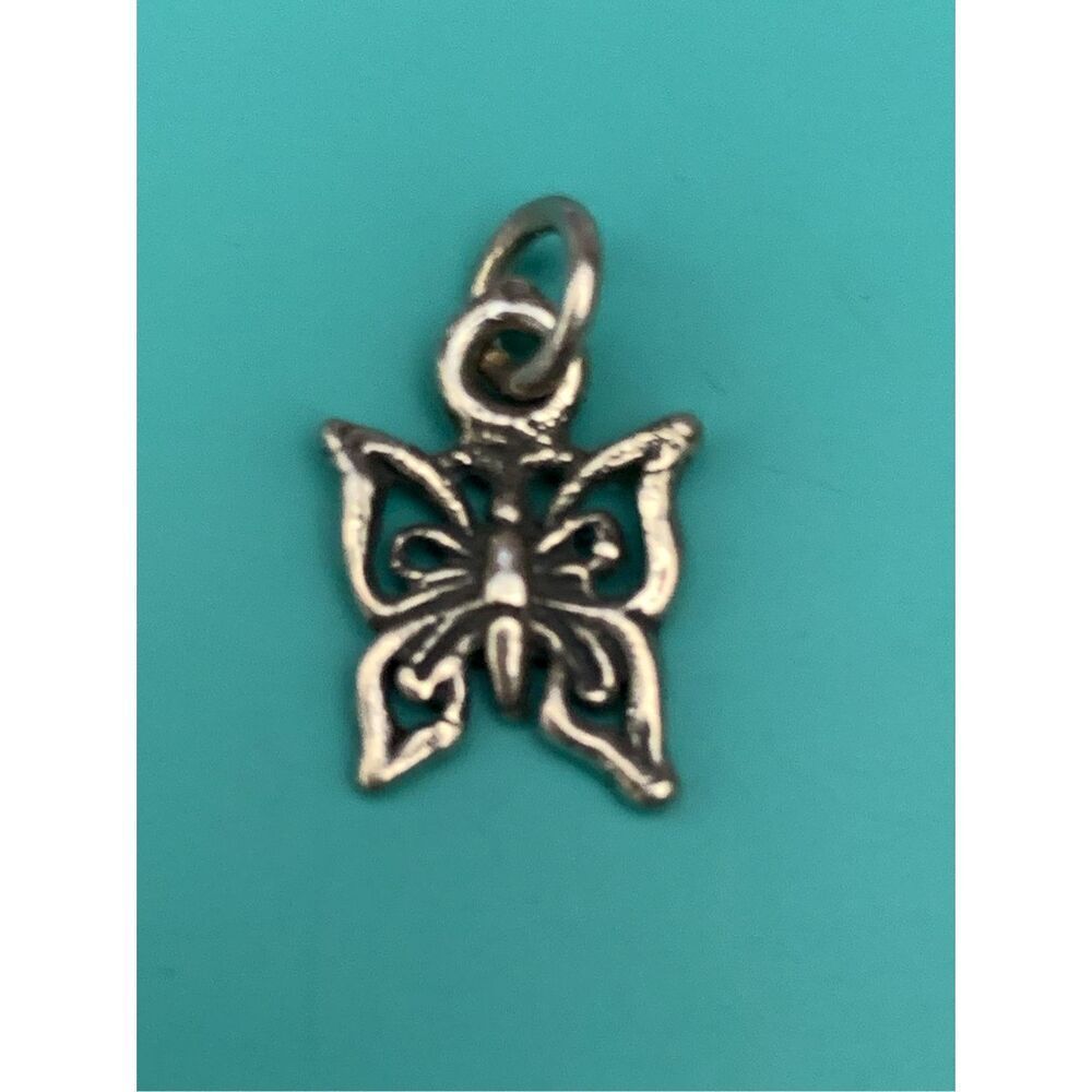 .925 Butterfly Sterling Silver Jewelry Charm #garden